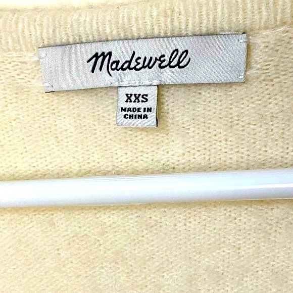 MADEWELL Kent Open Front Cardigan Sweater Antique Cream Women’s Sz XXS - Picture 8 of 8